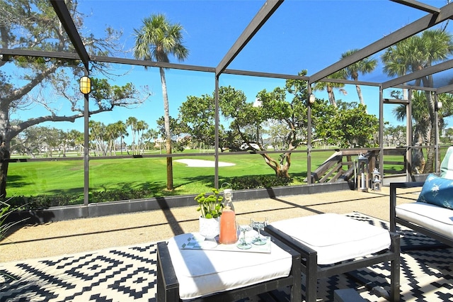 2103 Harbourside Dr Unit 1102, Longboat Key, FL 34228 - sunroom with golf course view