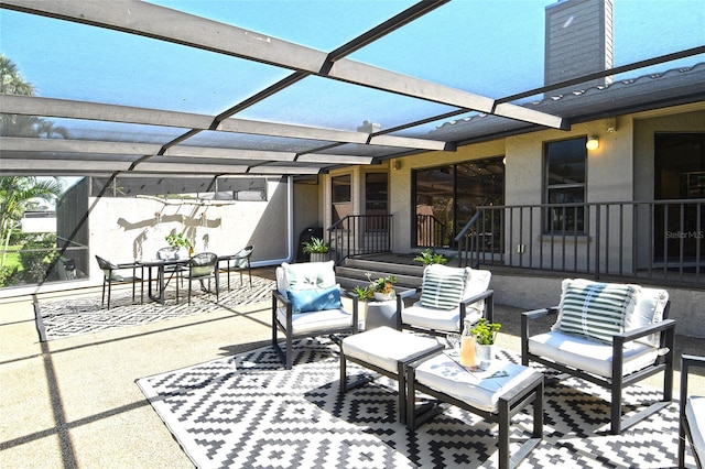 2103 Harbourside Dr Unit 1102, Longboat Key, FL 34228 - view of patio / terrace with glass enclosure