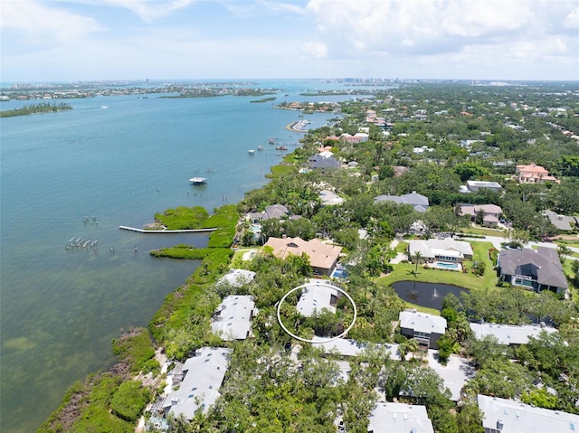 1347 Landings Dr Unit 6, Sarasota, FL 34231 - aerial view of residential area featuring a large body of water