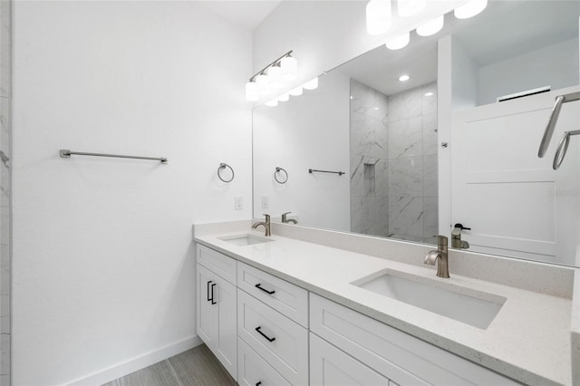 1532 Maricopa Rd, North Port, FL 34287 - full bath featuring double vanity and a marble finish shower