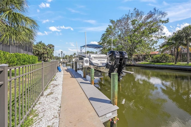 5569 Cape Leyte Dr, Sarasota, FL 34242 - dock area with boat lift and a water view