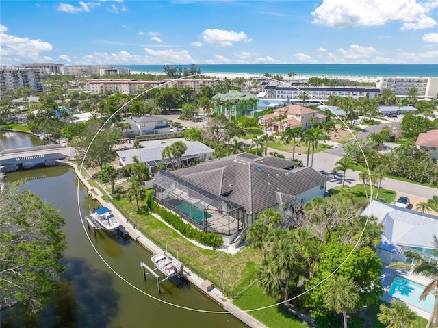 5569 Cape Leyte Dr, Sarasota, FL 34242 - aerial view of a nearby body of water
