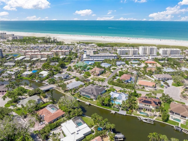 5569 Cape Leyte Dr, Sarasota, FL 34242 - aerial view of property and surrounding area with extended coastline