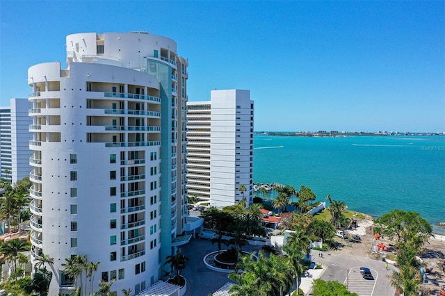 990 Blvd Of The Arts Unit 801, Sarasota, FL 34236 - view of building exterior with a water view