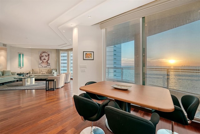 990 Blvd Of The Arts Unit 801, Sarasota, FL 34236 - dining area featuring wood finished floors and recessed lighting