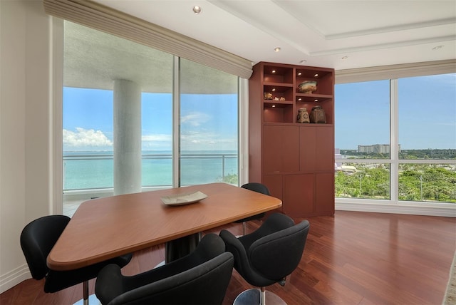 990 Blvd Of The Arts Unit 801, Sarasota, FL 34236 - dining area featuring wood finished floors and recessed lighting