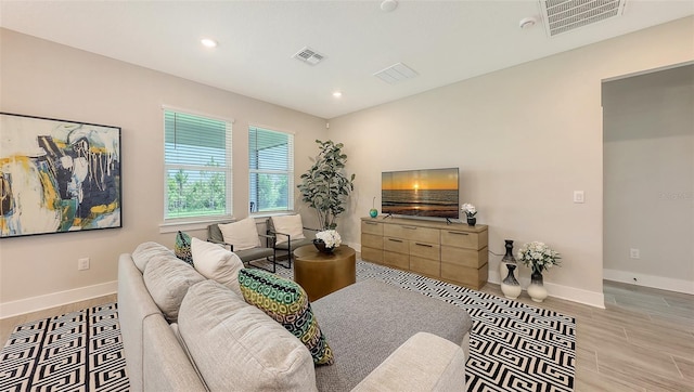 491 Daylily Blvd, Nokomis, FL 34275 - living area featuring recessed lighting and light wood-type flooring