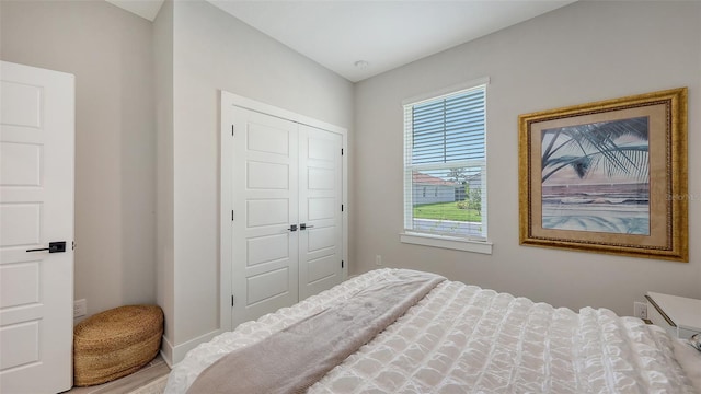 491 Daylily Blvd, Nokomis, FL 34275 - bedroom featuring multiple windows, a closet, and wood finished floors