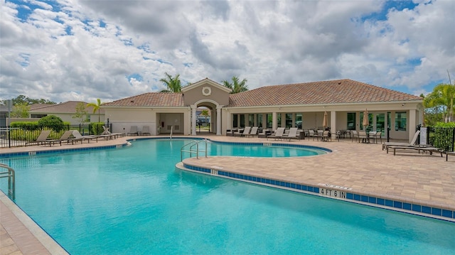 491 Daylily Blvd, Nokomis, FL 34275 - community pool featuring a patio area