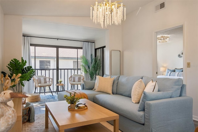 4411 46th Ave W Unit 201, Bradenton, FL 34210 - living area featuring a chandelier and wood finished floors