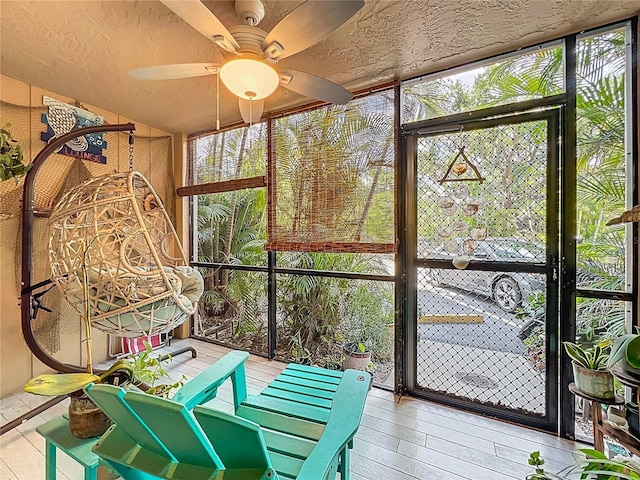 3700 S Osprey Ave Unit 122, Sarasota, FL 34239 - sunroom with ceiling fan