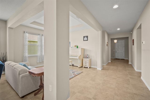 226 Tapa Parish Run, Bradenton, FL 34212 - hall with recessed lighting and light tile patterned floors