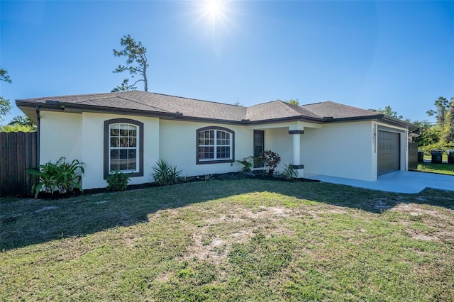 2405 Mistleto Ln, North Port, FL 34286 - ranch-style house with an attached garage and stucco siding