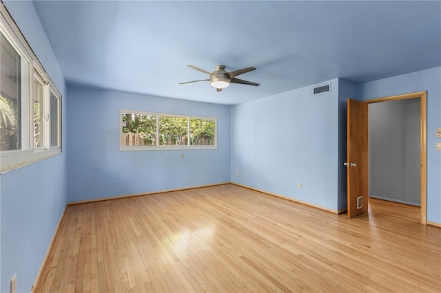 2850 Bon Air Ave, Sarasota, FL 34234 - empty room with wood-type flooring and ceiling fan