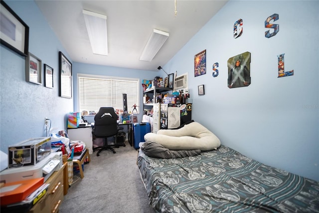 3957 Proctor Rd, Sarasota, FL 34233 - bedroom with carpet flooring, a wall mounted air conditioner, and a desk