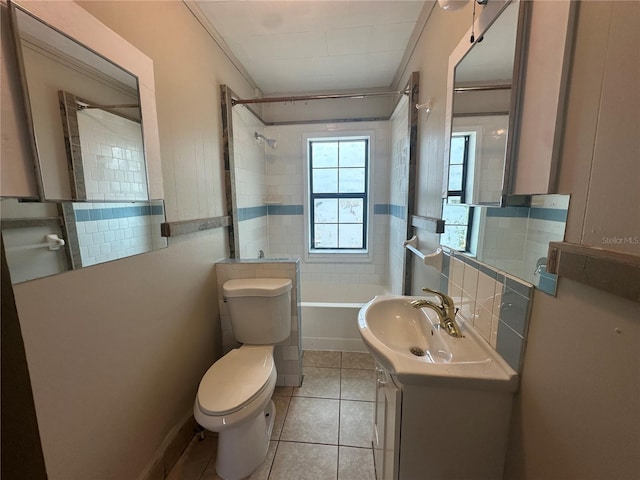 408 3rd Ave E Unit A, B & C, Bradenton, FL 34208 - full bathroom featuring vanity, shower / washtub combination, and tile patterned flooring
