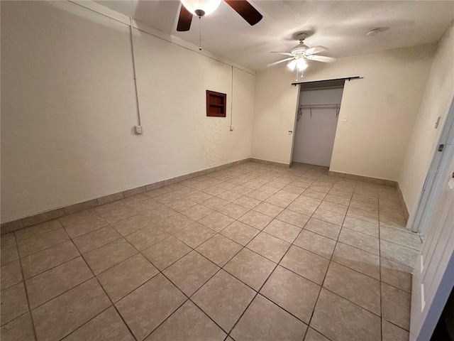 408 3rd Ave E Unit A, B & C, Bradenton, FL 34208 - unfurnished bedroom with light tile patterned flooring, a closet, and ceiling fan