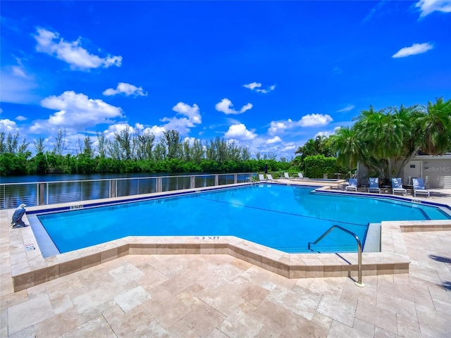 123 Tidy Island Blvd, Bradenton, FL 34210 - community pool with a water view and a patio area