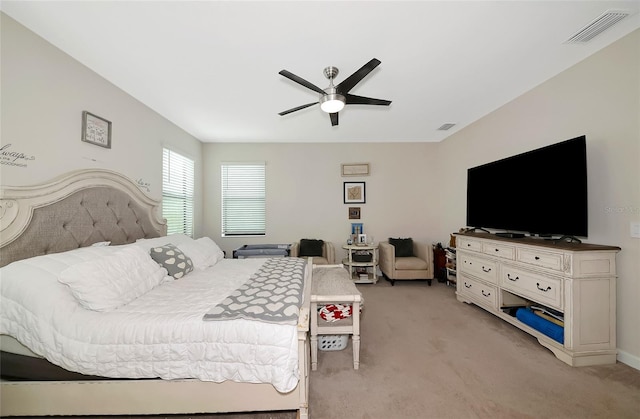 16231 Tradewind Ter, Bradenton, FL 34211 - bedroom featuring light carpet and a ceiling fan