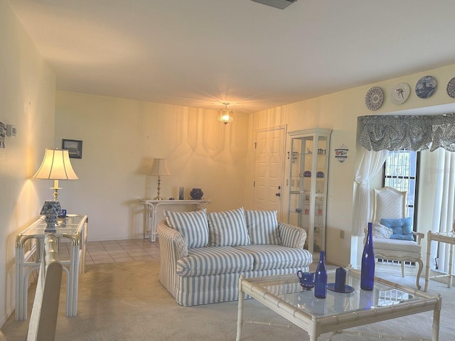 22321 Yonkers Ave, Port Charlotte, FL 33952 - living area with light colored carpet and light tile patterned floors