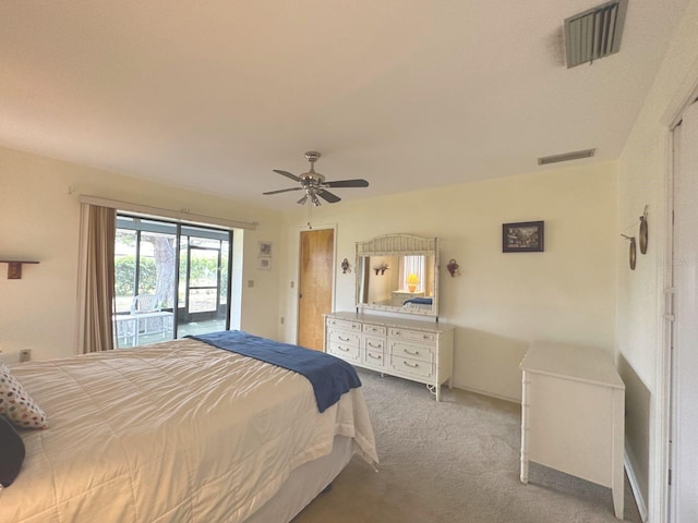 22321 Yonkers Ave, Port Charlotte, FL 33952 - carpeted bedroom with access to outside and ceiling fan