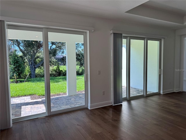 17134 Savory Mist Cir, Bradenton, FL 34211 - doorway to outside featuring plenty of natural light and wood finished floors