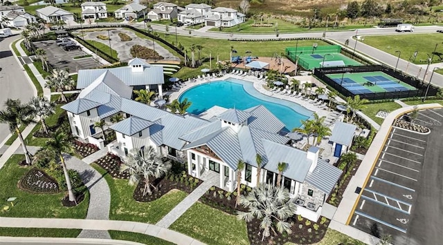 17134 Savory Mist Cir, Bradenton, FL 34211 - bird's eye view of a pool area