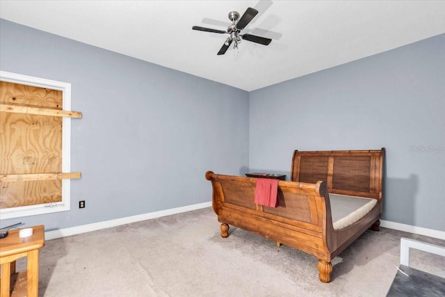 4105 37th St E, Bradenton, FL 34208 - carpeted bedroom with baseboards and ceiling fan