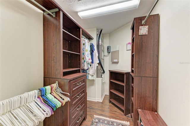 3217 Oak Grove Dr, Sarasota, FL 34243 - walk in closet with light wood-type flooring