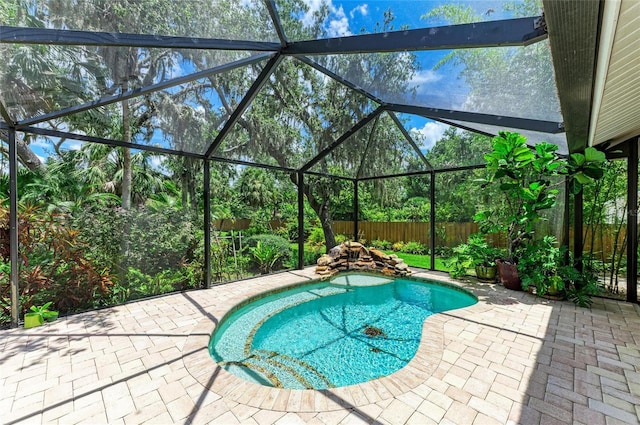 3217 Oak Grove Dr, Sarasota, FL 34243 - view of swimming pool featuring a patio and a lanai