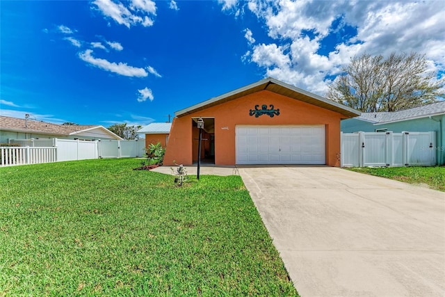 2406 15th St W, Palmetto, FL 34221 - view of front of home featuring a gate, stucco siding, a garage, and concrete driveway