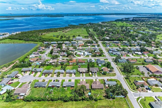 2406 15th St W, Palmetto, FL 34221 - aerial view of residential area with a large body of water