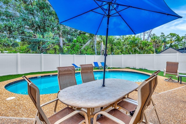 2315 Riverwood Pines Dr, Sarasota, FL 34231 - view of pool with a fenced backyard and a patio area