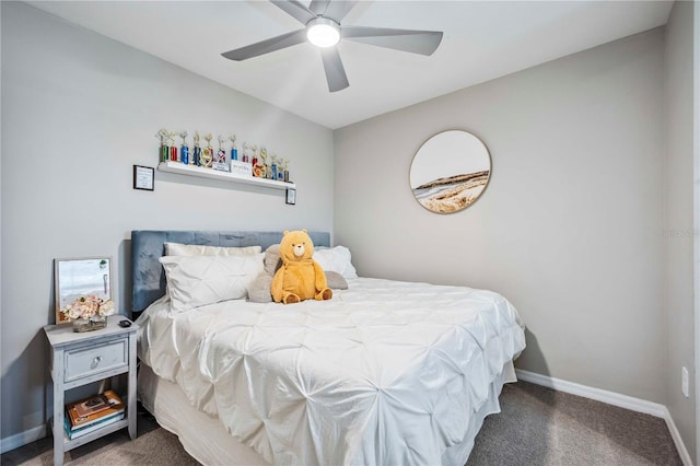8979 Milestone Dr, Sarasota, FL 34238 - carpeted bedroom featuring baseboards and a ceiling fan