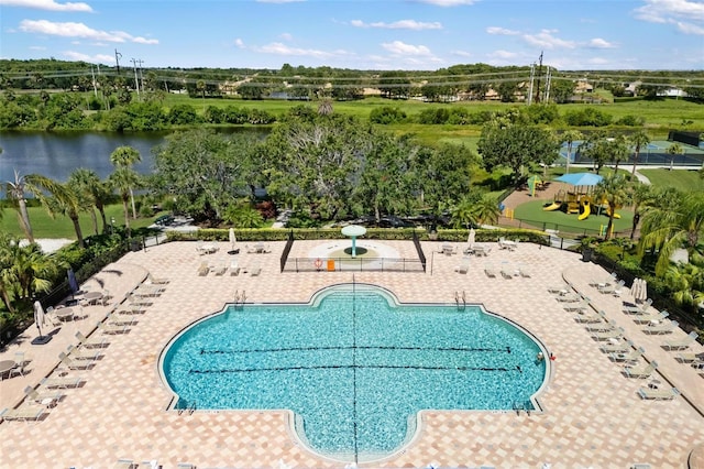 8840 Brookfield Ter, Bradenton, FL 34212 - community pool with a patio area