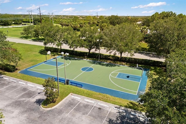 8840 Brookfield Ter, Bradenton, FL 34212 - view of basketball court with a yard, community basketball court, and view of scattered trees