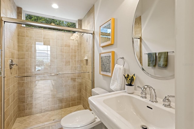 7144 Ashland Gln, Lakewood Ranch, FL 34202 - bathroom with a stall shower and recessed lighting