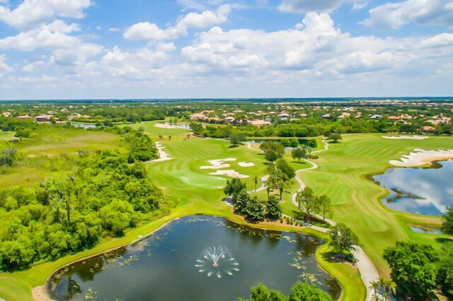 7144 Ashland Gln, Lakewood Ranch, FL 34202 - drone / aerial view of a large body of water and a golf club