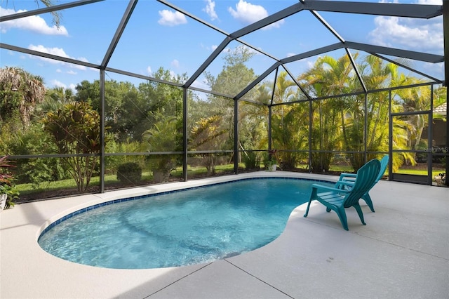 12261 Stuart Dr, Venice, FL 34293 - outdoor pool featuring a patio and a lanai