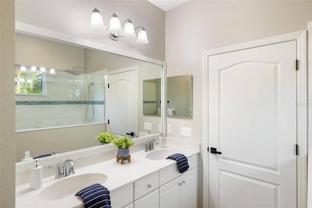 12261 Stuart Dr, Venice, FL 34293 - full bathroom with a walk in shower and double vanity