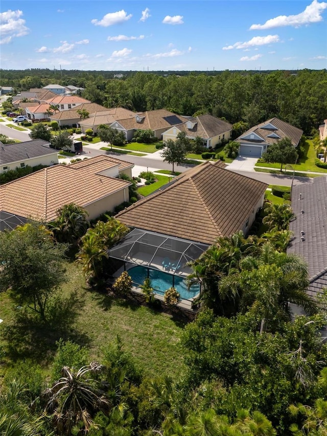 12261 Stuart Dr, Venice, FL 34293 - aerial perspective of suburban area featuring a pool
