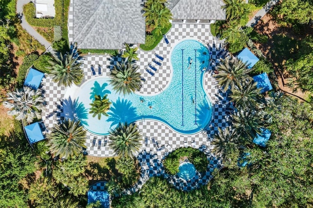 12261 Stuart Dr, Venice, FL 34293 - bird's eye view of a pool area