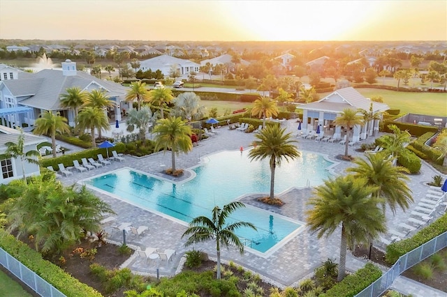 8209 Redonda Loop, Lakewood Ranch, FL 34202 - aerial perspective of suburban area featuring a pool