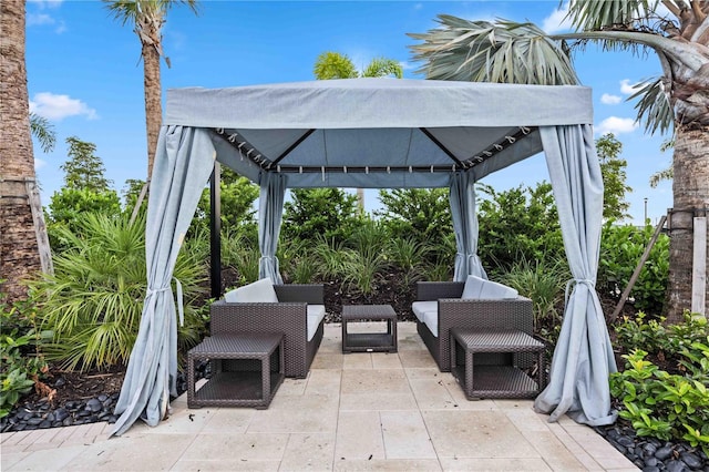 17209 Barnwood Pl, Bradenton, FL 34211 - view of patio / terrace featuring a gazebo
