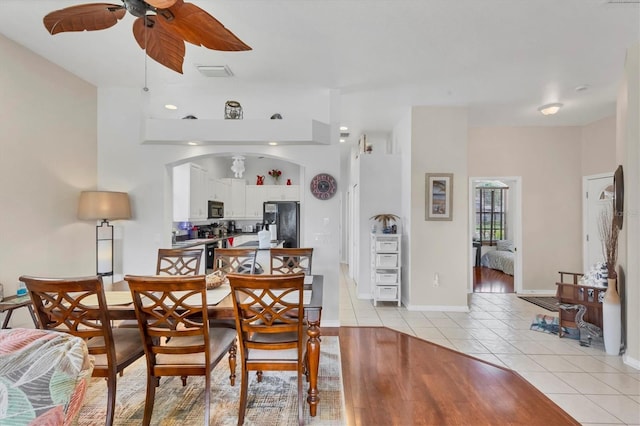 2025 Lynx Run, North Port, FL 34288 - dining room featuring light tile patterned flooring and a ceiling fan