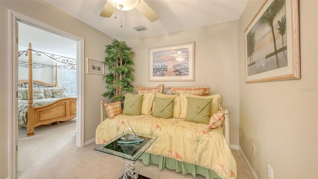 7915 Kavanagh Ct, Sarasota, FL 34240 - bedroom featuring carpet flooring and a ceiling fan