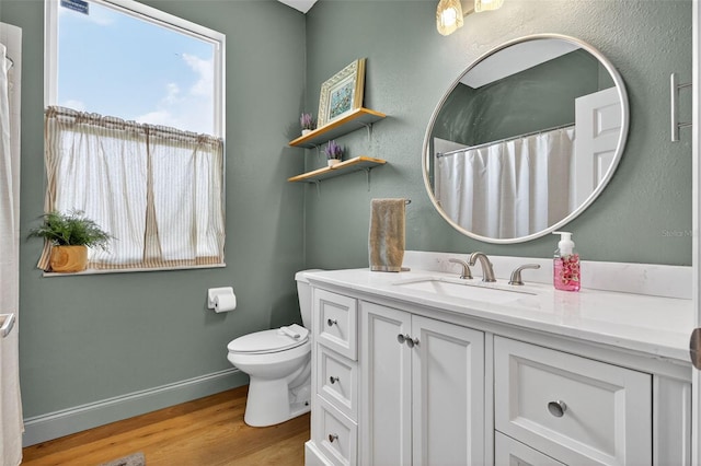 13640 2nd Ave E, Bradenton, FL 34212 - bathroom with vanity, wood finished floors, and curtained shower