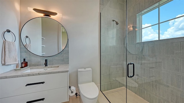 15315 Anchorage Pl, Lakewood Ranch, FL 34202 - bathroom featuring vanity and a tile shower