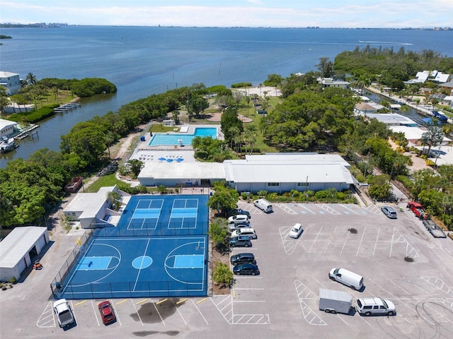 1404 Dartmouth Dr, Bradenton, FL 34207 - drone / aerial view of a nearby body of water and a pool
