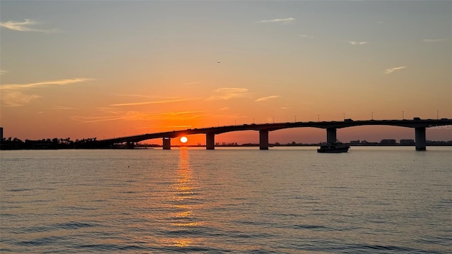 350 Golden Gate Pt Unit 61, Sarasota, FL 34236 - water view featuring a notable bridge